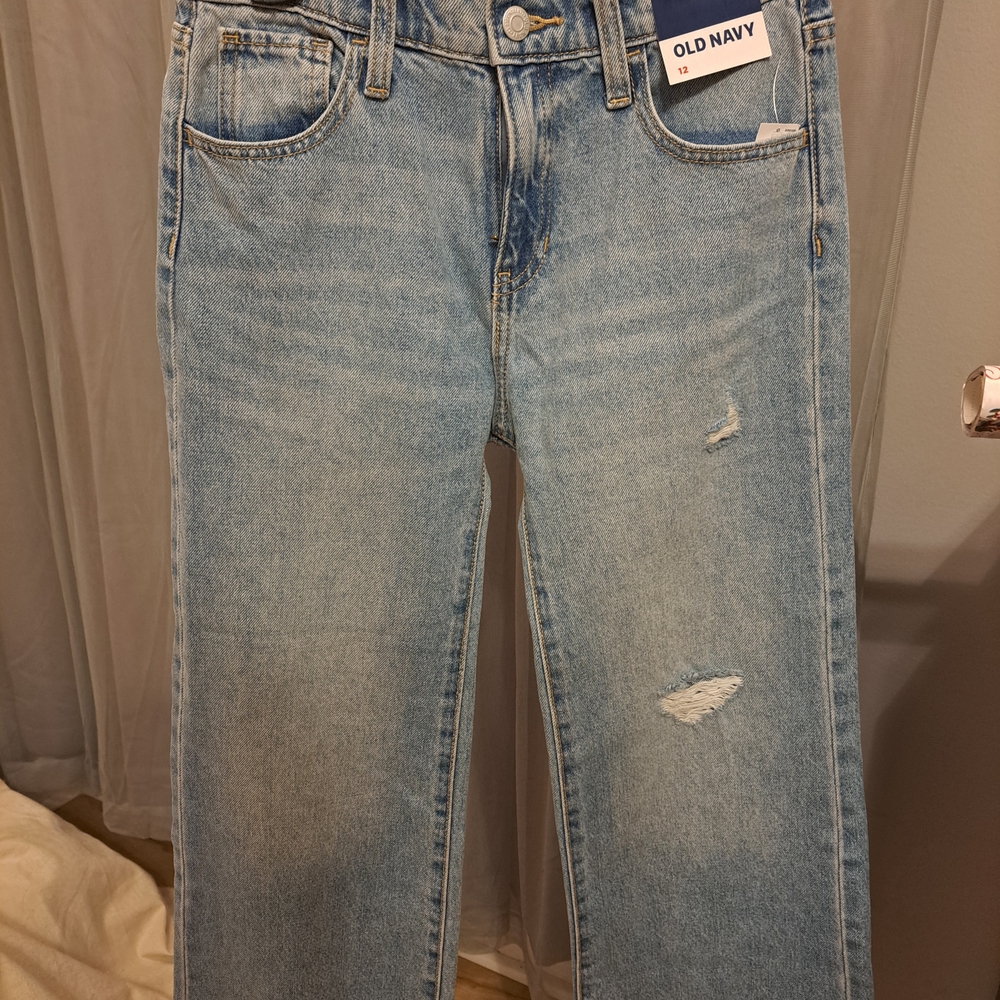 Old Navy Light Blue Distressed Jeans